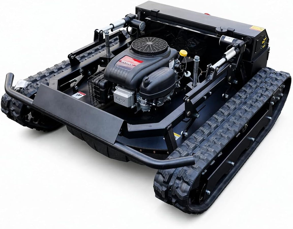 Remote-Controlled Robotic Lawnmower with A 22hp High-Horsepower Engine and a 48v Brushless Motor; an All-Terrain