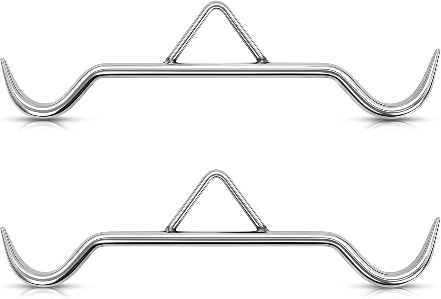 2 Pcs Heavy Weight Gambrel 20.87 Inch Steel Bar with Hooks Supports up to 1200 Lbs Durable Game Hanging Hoist &