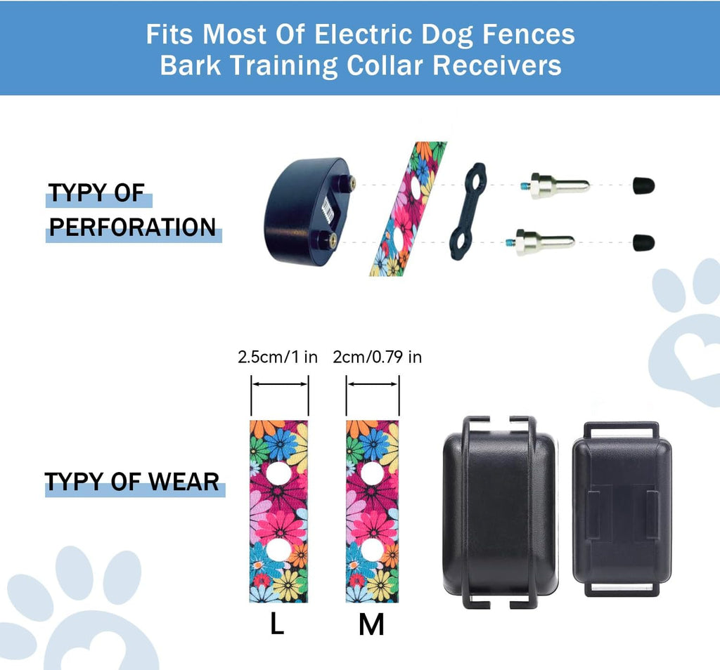 3/4 Inch Replacement Collar Strap Shock Collar with 2 Holes, Compatible with Nearly All Brands and Models of