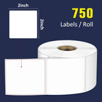 7500 Direct Square Thermal Labels 2" x 2", QR Code&Barcode Stickers