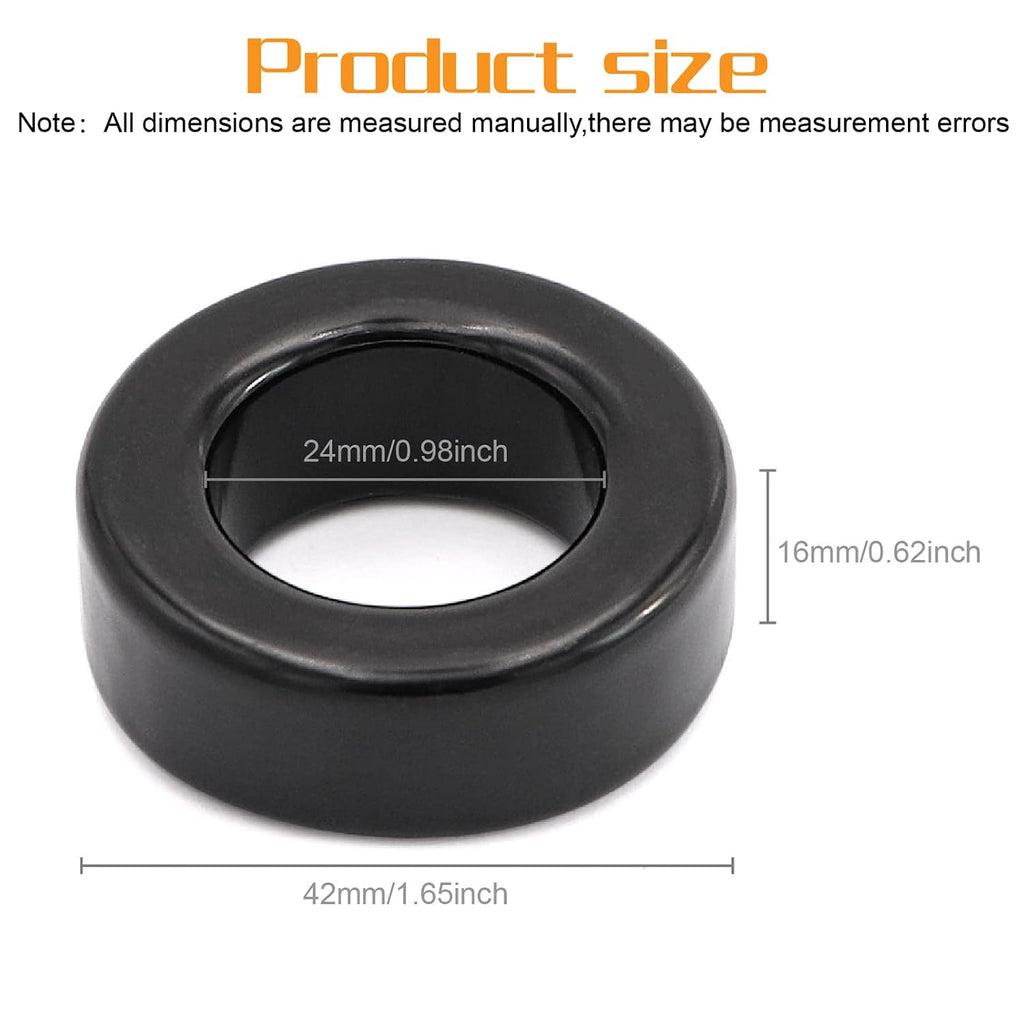 5pcs 42x24x16mm Ferrite Toroid Core EMI RFI Choke for Radio