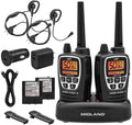 GXT3000 GMRS JIS4 Two-Way Radio, Black/Silver, 2-Pack | 50-Channel, Repeater Capable, Long Range, 142 Privacy Codes