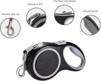 Retractable Dog Leash, EC.TEAK 26 Foot Dog Walking Leash for Medium Large Dogs up to 110lbs, One Button Break & Lock