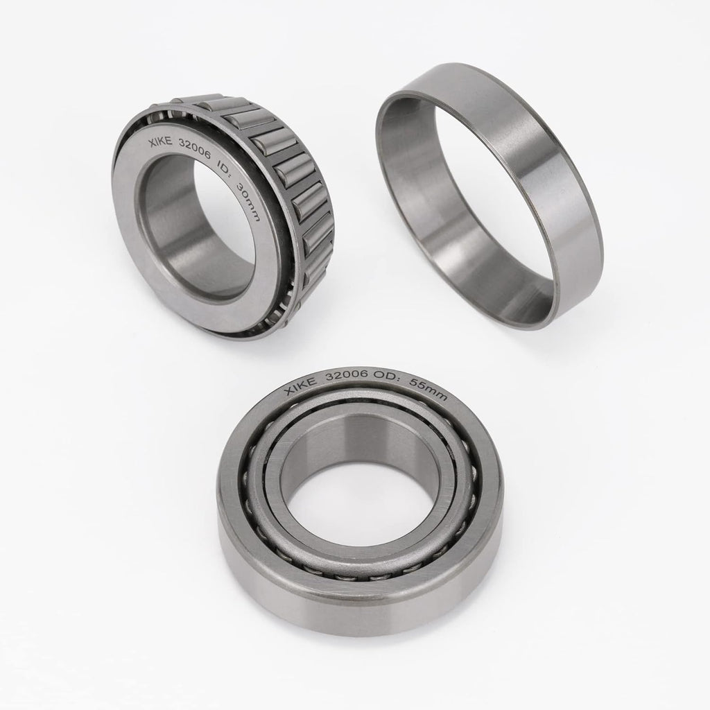 XIKE 2 Pcs 32006 Tapered Roller Bearings 30x55x17mm Cone and Cup Set.