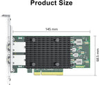 10Gtek 10Gb Dual RJ45 Port Network Card with X540 Controller, PCIe Ethernet LAN Adapter for Windows/Linux/ESX Servers, Compare to Intel X540-T2
