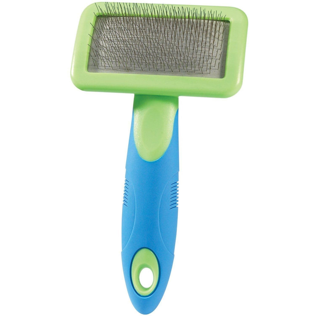 Slicker Brushes Ergonomic Handle for Pet Grooming Dog Cat Small Animal Stainless Steel Pins (Small)
