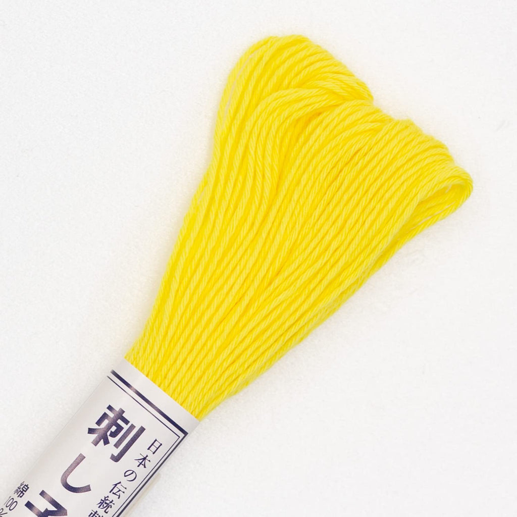 Sashiko Thread 22YD, Lemon Yellow
