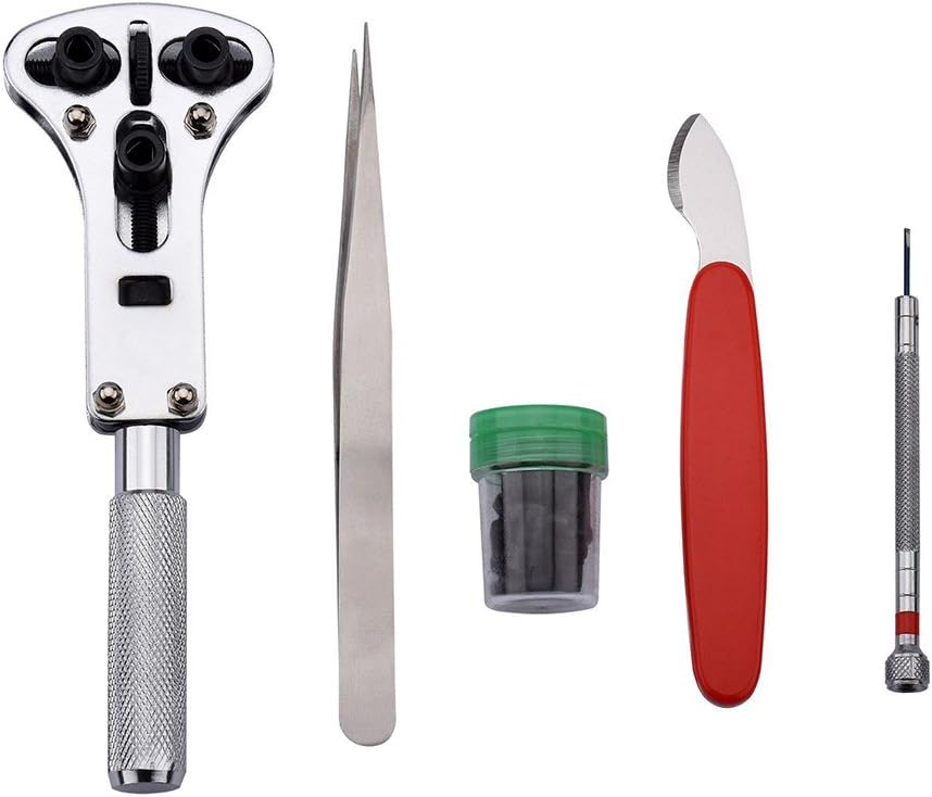 Watch Battery Replacement Tool Kit - 5 PCS Professional Watch Repair Tool,Watch Back Case Opener,Watch Band Spring