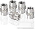 TAISHER 5PCS Forging of 304 SS Hex Coupling,1/2" NPT Female Pipe Fitting