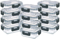 24-Piece Small Glass Food Storage Containers with Lids Airtight, 1.5 Cup Meal Prep Containers Set