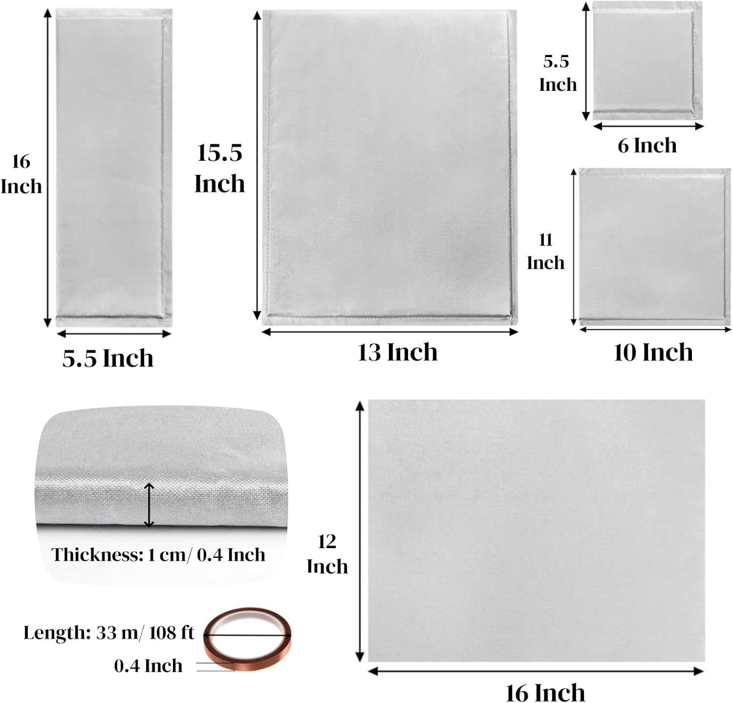 8 Pcs Heat Press Pillow Bundle, Teflon Heat Transfer Pad, Heat Resistant Mat Set Include 4 Heat Pressing Pillow 2