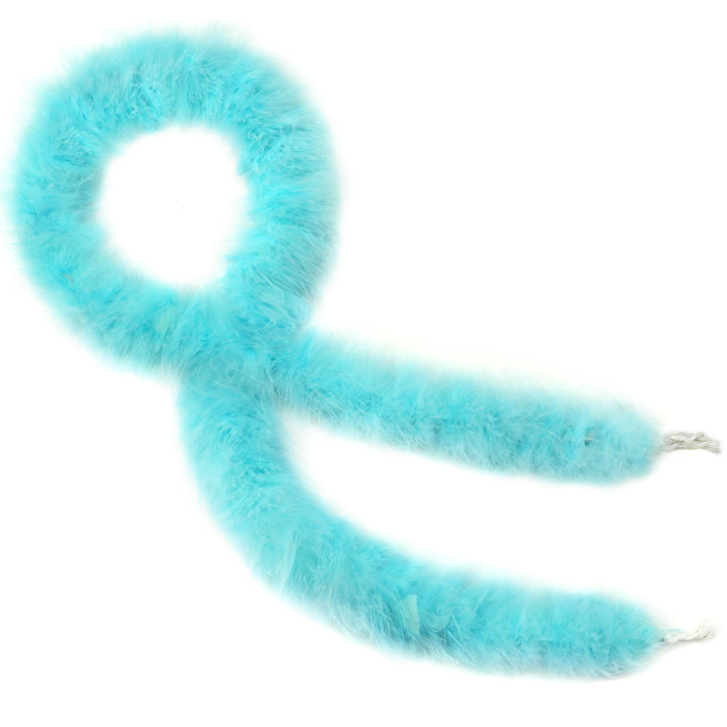 Light Blue 22G Marabou Feather Boa,2 Yards Boa for Crafting