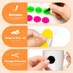 1 Inch 10 Colored Dot Stickers, 5000PCS Round Sticker Label Dots