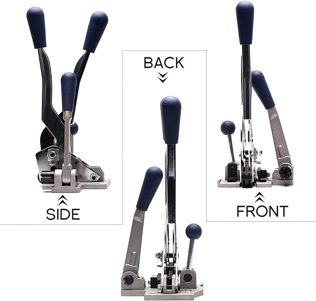 3 in 1 Strapping Packing Machine, Manual Strap Tensioner Crimper, Belts Banding Tool Packing Machine