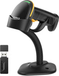 2D Barcode Scanner with Intelligent Stand, Wireless QR Code Scanner, Handheld Scanner with APP and SDK, 2D Imager