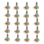 HiLetgo 20pcs WH148 Single-Joint Potentiometer 10K B10K Variable Resistors 15mm Shaft 3Pins 10K Ohm Potentiometer
