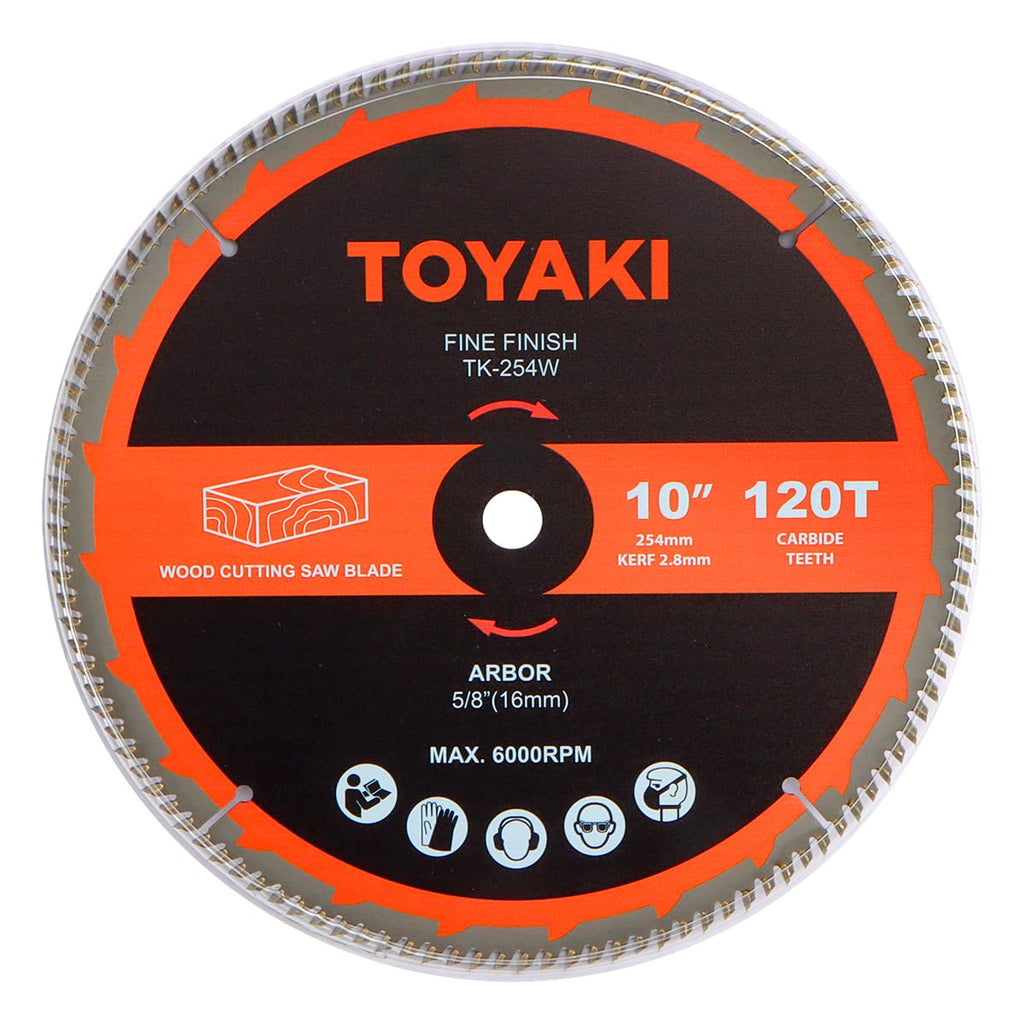 10-Inch Miter Saw Blade, 120-Tooth Fine-Finish Professional Woodworking Saw Blade for Miter Saws Table Saws and