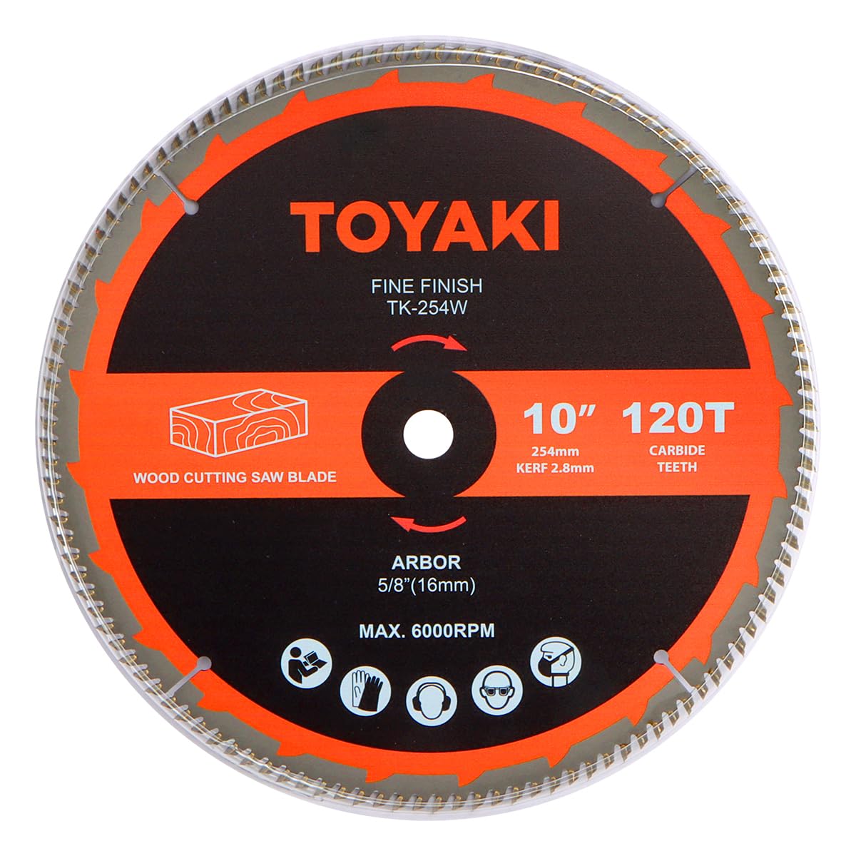 10-Inch Miter Saw Blade, 120-Tooth Fine-Finish Professional Woodworking Saw Blade for Miter Saws Table Saws and