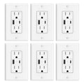 ThunderWay USB Outlet, 4.2A 15 Amp Wall Outlet with USB Ports