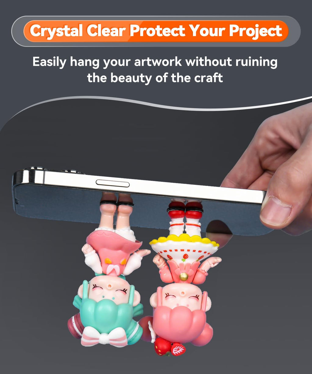 Large Mounting Putty No Trace, Museum Double Sided Tape Glue Adhesive Dots Clear Sticky Tack, Non-Toxic Picture
