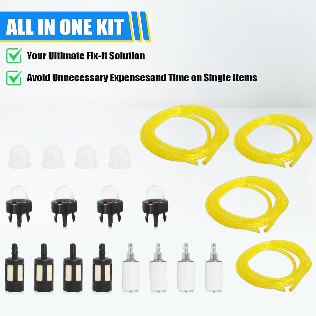 Podoy Tygon Fuel Line Kit 4 Sizes, 4 FT Chainsaw Fuel Line Repair Kit