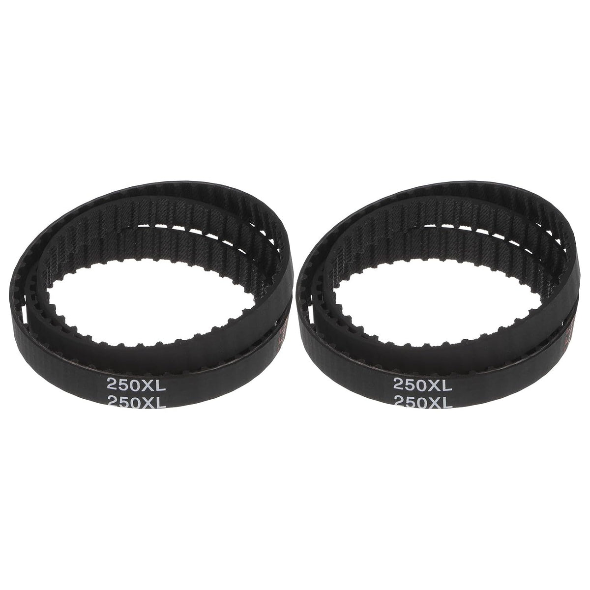 uxcell 2pcs 250XL 037 Timing Belt 125 Teeth Rubber Geared Cogged Belt, 0.37" Width, 0.20" Pitch Mechanical Replacement Belts
