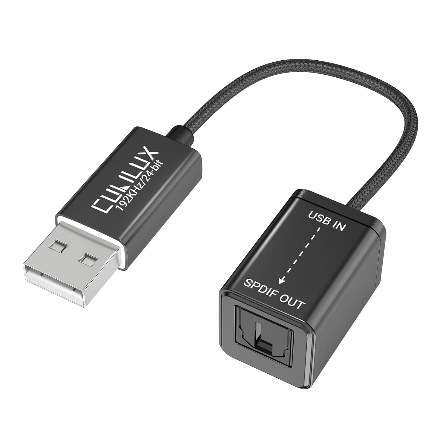USB A to TOSLINK Optical Audio Adapter, Unidirectional USB Type A to SPDIF Digital Converter, S/PDIF Transmitter for
