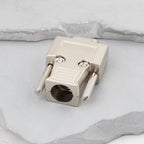 ECSiNG 2pcs 9 Pin DB9 RS232 Male Connector Metal Housing Adapter with Hollow Gold-Plated Pins