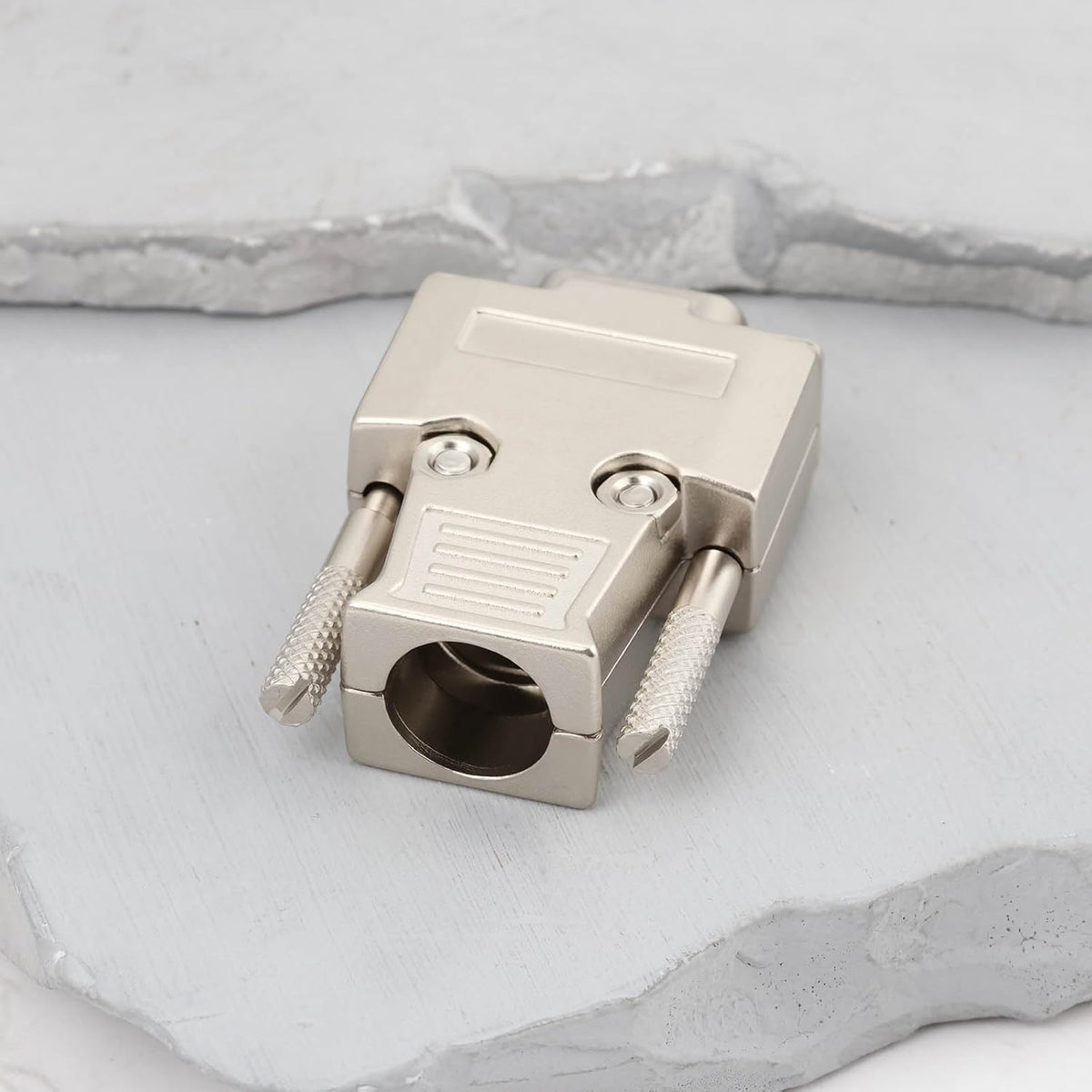ECSiNG 2pcs 9 Pin DB9 RS232 Male Connector Metal Housing Adapter with Hollow Gold-Plated Pins