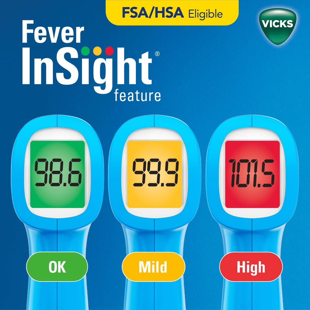 Non-Contact Infrared Thermometer for Forehead, Food & Bath, No-Touch Forehead Thermometer for Adults and Kids, Fast