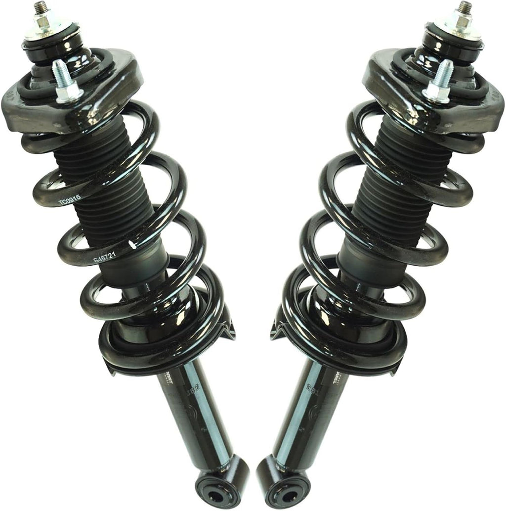 TRQ Rear Shock & Spring Strut Assembly Set Driver & Passenger Side