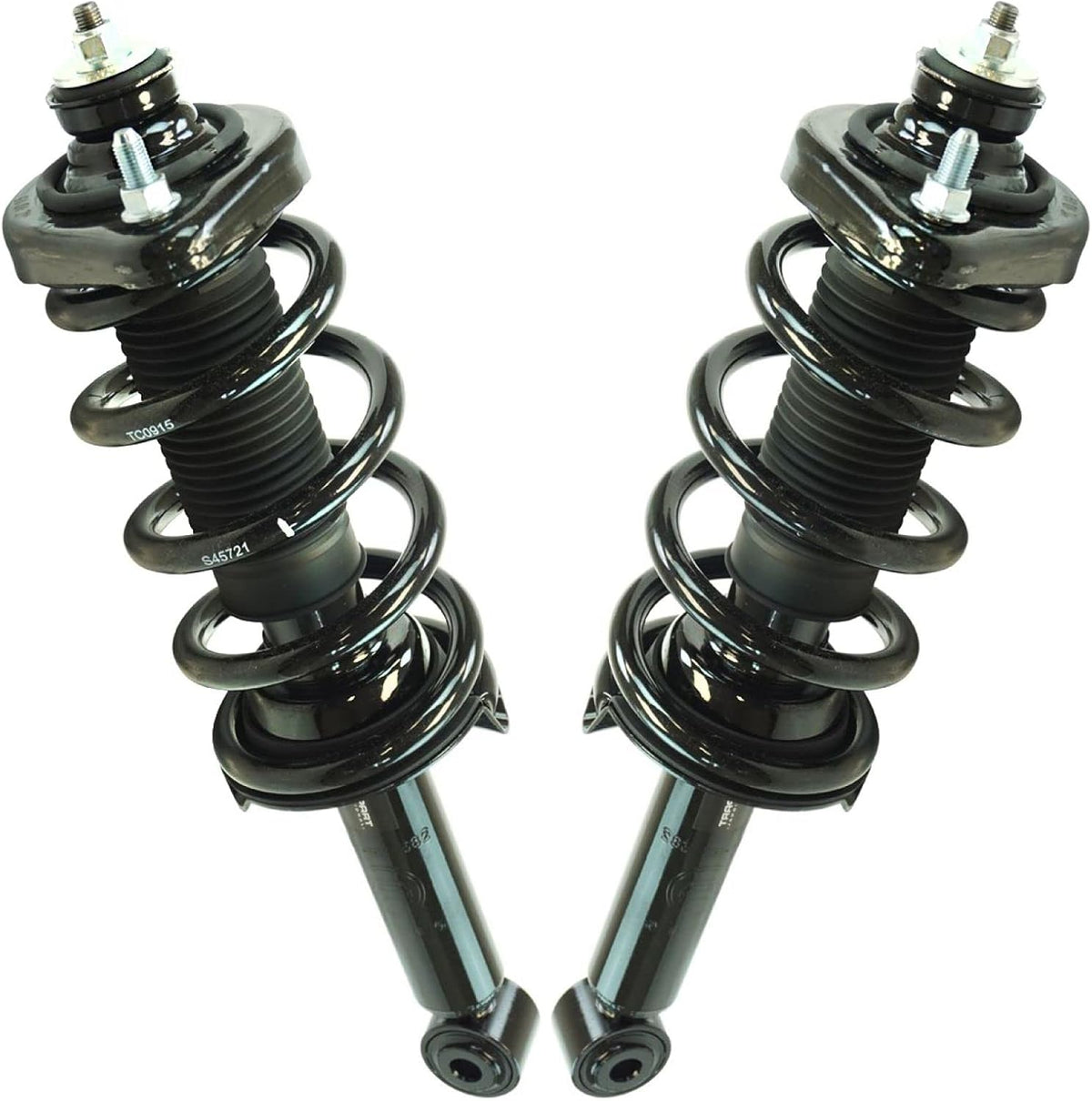 TRQ Rear Shock & Spring Strut Assembly Set Driver & Passenger Side