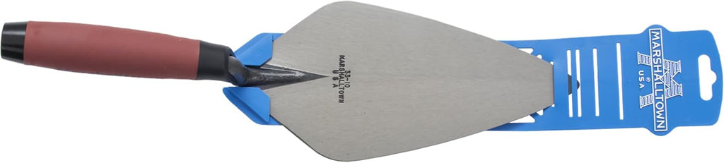London Brick Trowel, 10 x 4 5/8 Inch, Assembled in USA | Forged One-Piece High Carbon Steel Blade, Taper Ground, 10 x