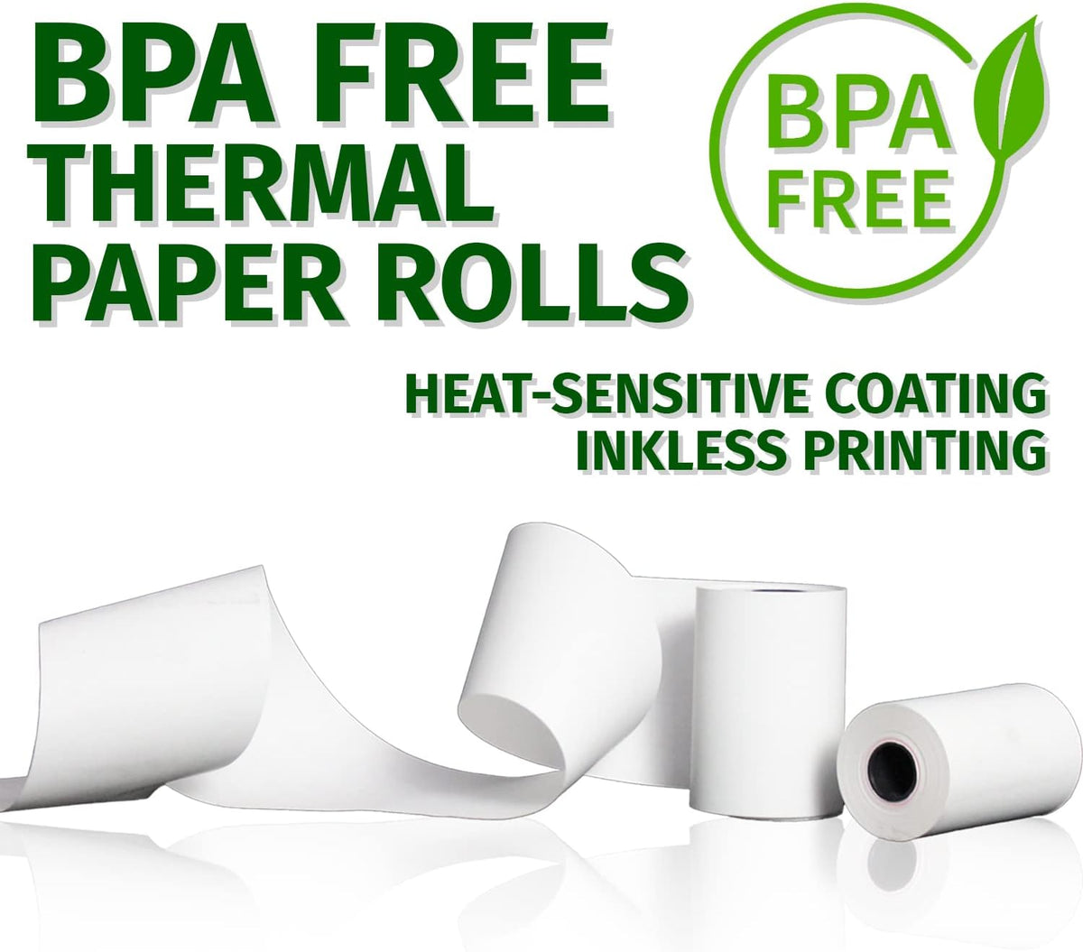 Thermal Paper Receipt Roll 2-1/4" x 50' BPA Free 50 Rolls