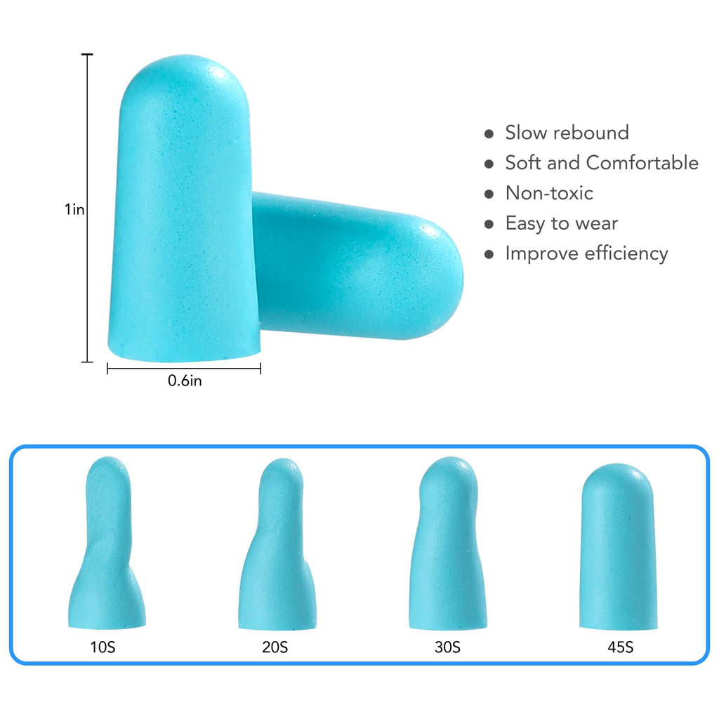 60 Pairs Foam Ear Plugs, Ear Plugs for Sleeping Noise Cancelling