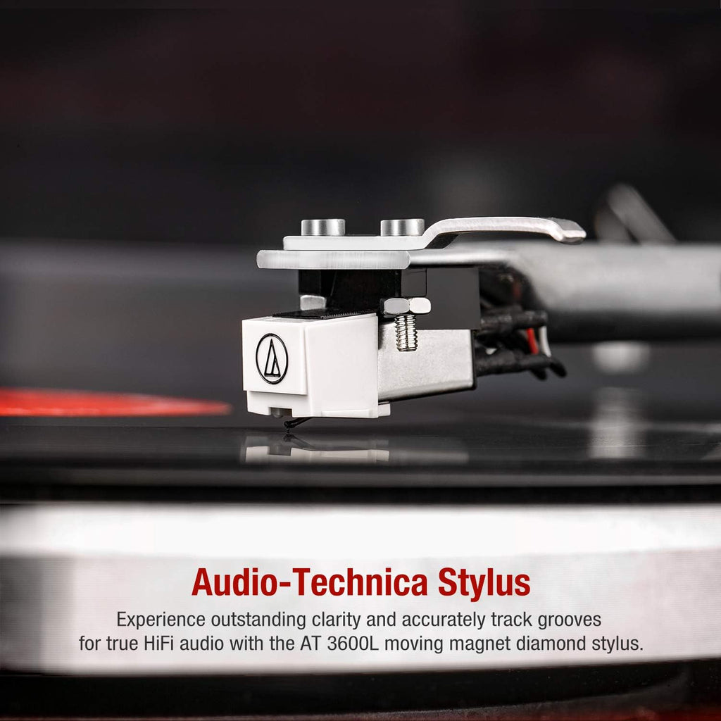 1 BY ONE Belt Drive Turntable with Bluetooth Connectivity, Built-in Phono Pre-amp, USB Digital Output Vinyl Stereo