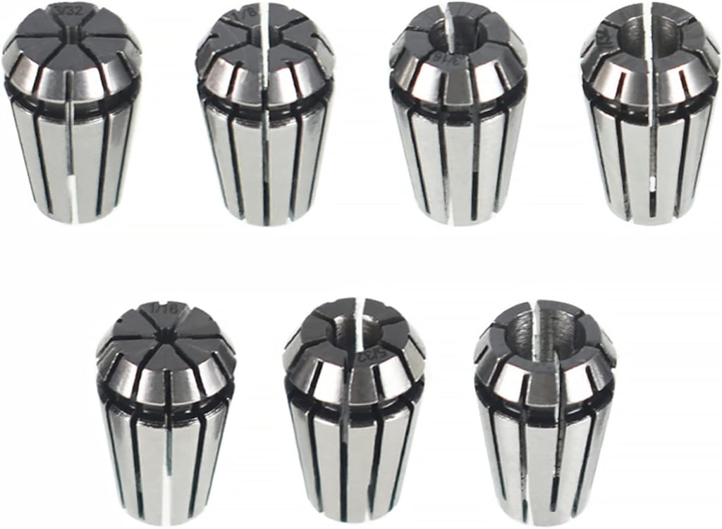 waltyotur ER11 Spring Collet Set 1/16-1/4" Carbon Steel Spring Collet Set