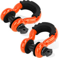 Shackles 3/4" (2 Pack) D Ring Shackle Rugged Off Road Shackles 28.5 Ton (57,000 lbs) Maximum Break Strength with