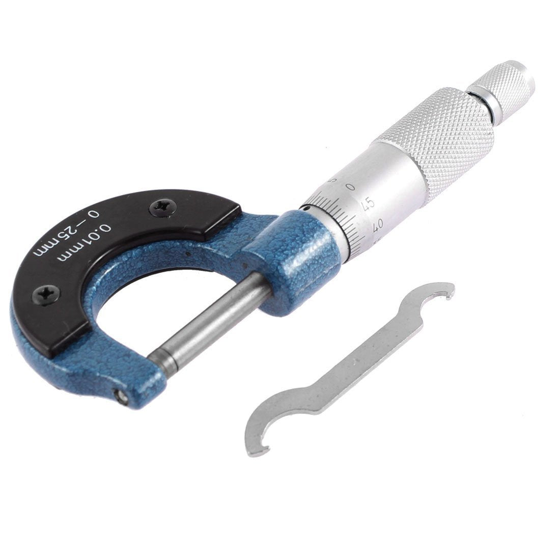 Outside Micrometer,0-25mm Measuring Range, 0.01mm Graduation
