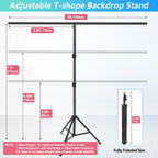 Green Screen Backdrop Kit with Stand, 5X6.5ft Portable Green Screen Backdrop with Stand kit, GreenScreen Background
