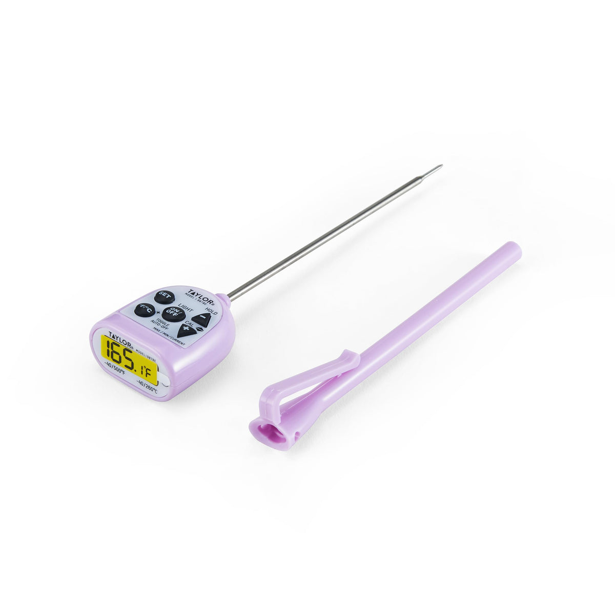 Taylor Digital Meat Thermometer with Purple Antimicrobial Case