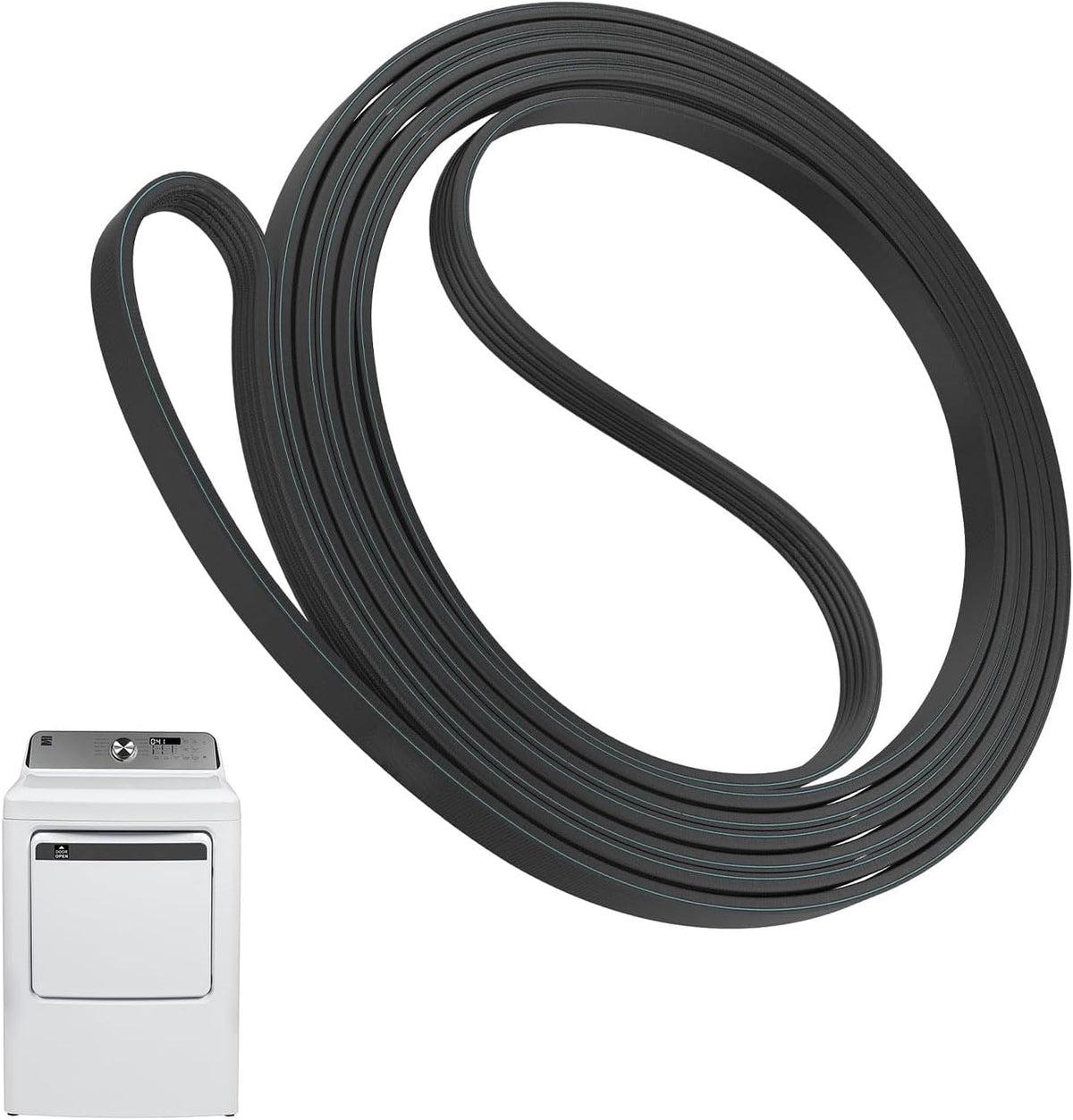 Dryer Drum Belt Dryer Drive Belt Replacement Fit for Maytag Dryers PYE4557AYW PYE2300AYW PYET344AYW PYET244AYW PYET444AYW MED4500MW0 MED5600TQ0 MED5740TQ0 MED5770TQ0 MED6200KW0 MED6500MBK0 MCE8000AYW