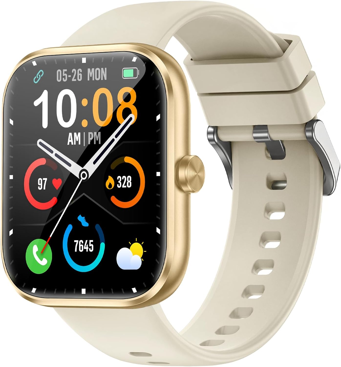Smart Watch for Men Women, 1.83" HD Touchscreen Fitness Watch with Bluetooth Call&Message Notifications, 110+Sport