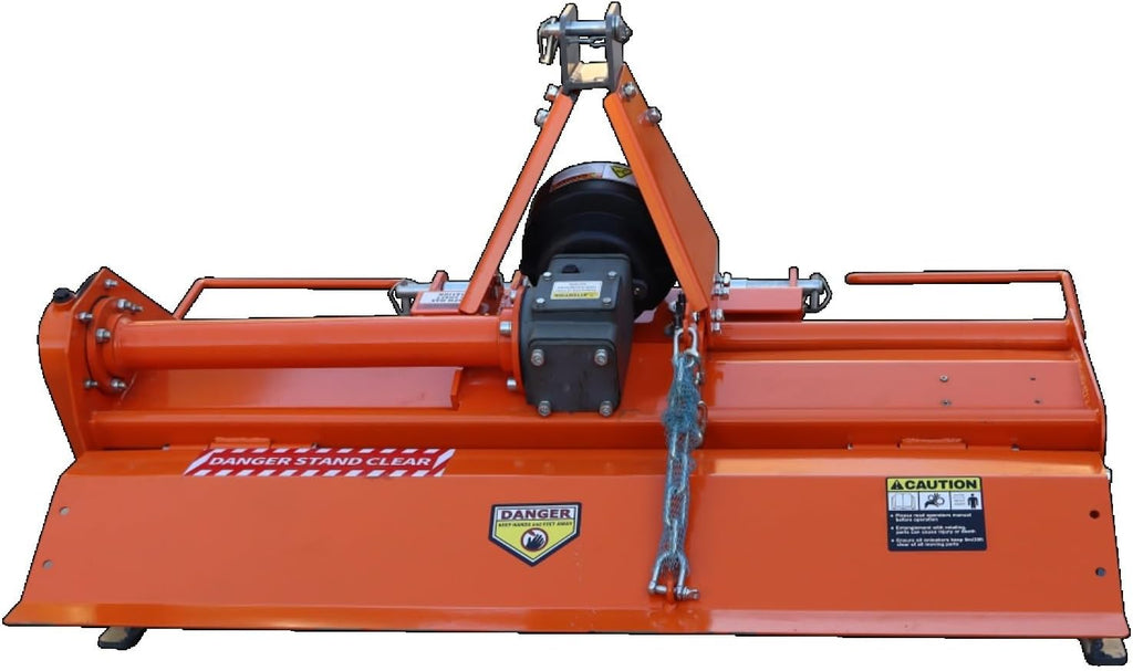 Attachments 3 Point Rotary Tiller Attachment Fits Cat 1 Tractors, Single Speed PTO Driven Cultivator with a 540 RPM