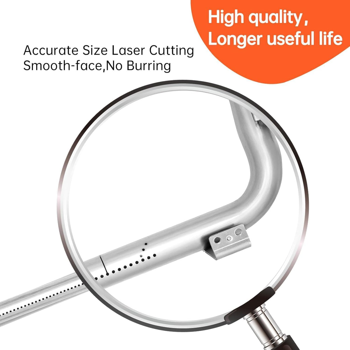 1PACK Stainless Steel WB16K10035 Solid Oven Burner Tube with 1PACK Igniter Kit Part for GE Gas Oven Replacement Models AP3205796,1021861, AH952996, EA952996, PS952996, WB1