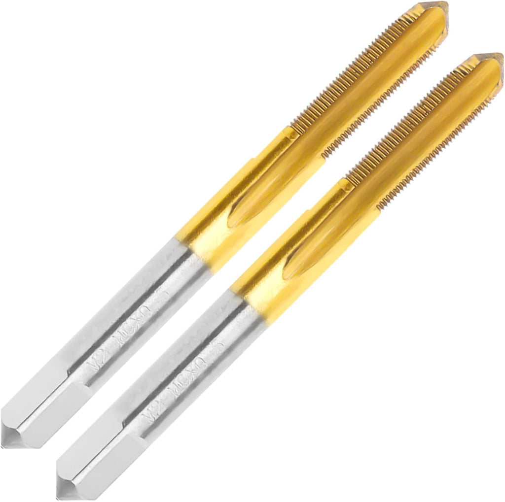 2Pcs M6 X 0.5 Thread Tap for Metal, M6 X 0.5 M2 HSS Thread Milling Tap