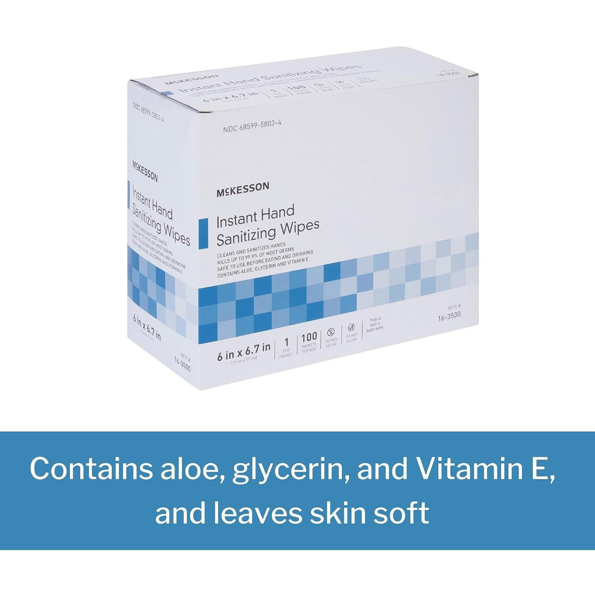 Hand Sanitizing Wipes Alcohol Wipes w/Aloe and Vitamin E, 100 ct
