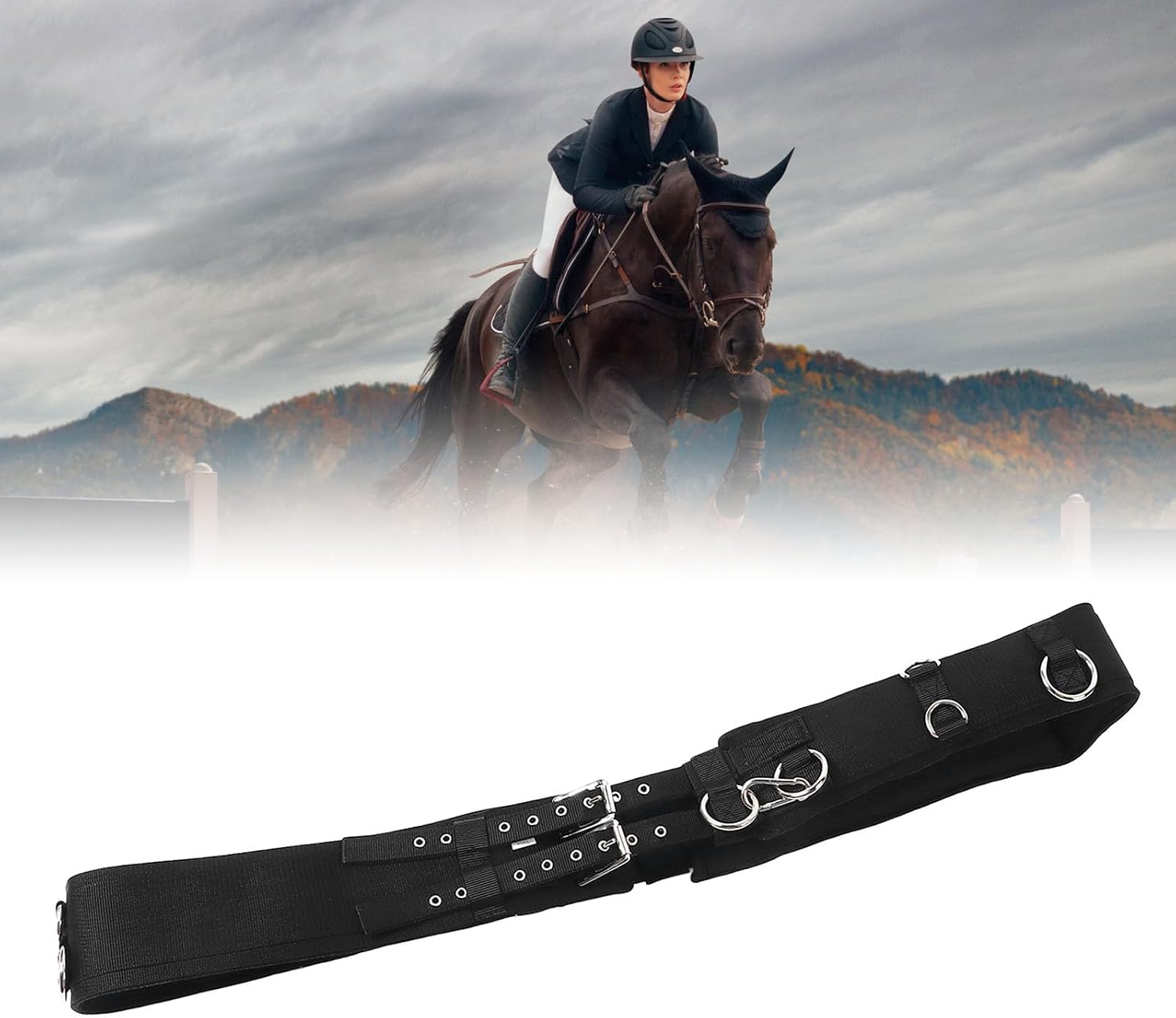 Horse Surcingle, Horse Training Surcingle, Lunging Surcingle, Adjustable Length Professional Training Surcingle for