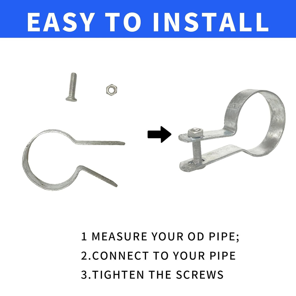 2-3/8" Tension Band for Chain Link Fence,Heavy Duty Chain Link Brace Band Use for attaching Chain Link Fence Rails