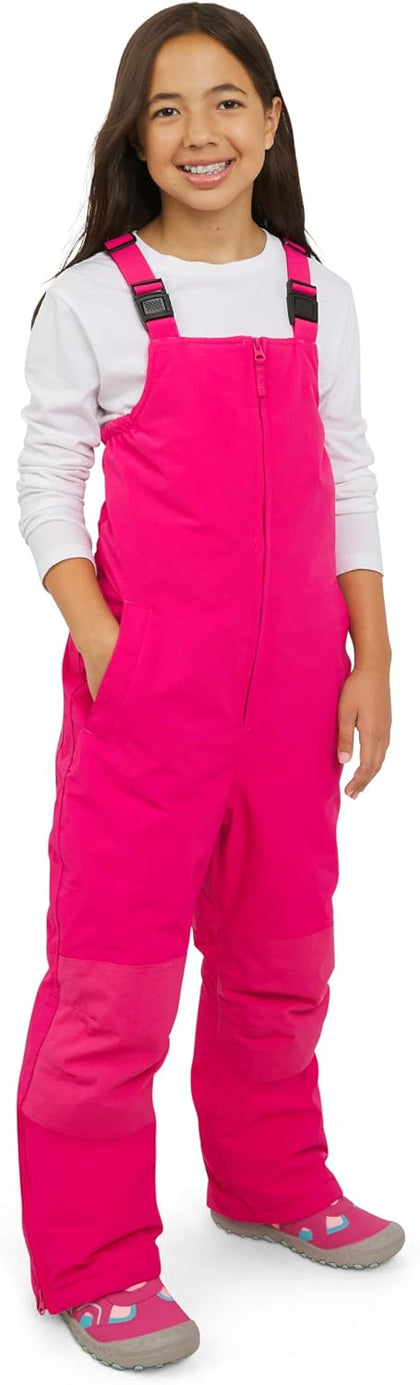 Unisex Kids Squall Waterproof Adjustable Insulated Iron Knee Snow Bib Overalls